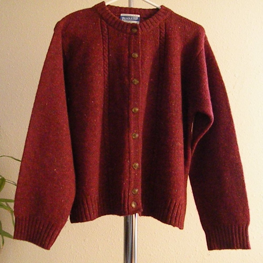 Pendleton Knockabouts 100% virgin wool button up sweater